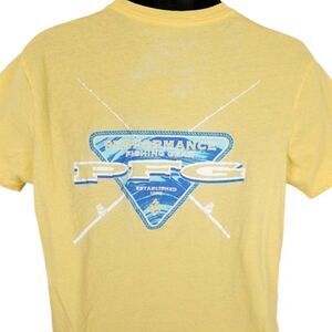 Columbia PFG T Shirt Mens Size Large Yellow Performance Fishing Gear